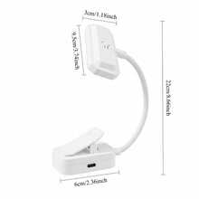 New Rechargeable LED Clamp Book Light, 360° Rotatable & Bendable, 3 Color Temperatures Dimmable, USB Charging Portable Reading Lamp, Bedroom Night Light - 夾書燈 - 查看 12