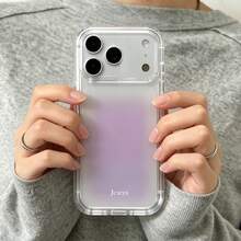 Y2K Premium Transparent Gradient Candy Color Soft Phone Case, Compatible With IPhone 17 Pro Max 17 Pro 16 Pro 16 Pro Max 15 Pro Max 15 Pro 14 Pro Max 14 Pro 13 Pro Max 14 15 16 Plus 15 17 13, Cute Summer Macaron Style Phone Case - Blend Purple - View 2