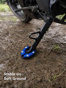 Aluminum Accessories For Electric Motorcycle And Scooter Modification, Support Base, Side Bracket And Gold Auxiliary Side Kickstand With Enlarged Foot Pad, Thickened Material, Universal For Multiple Models, The Perfect Choice For Your Vehicle - A - View 2