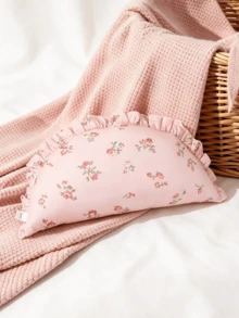 1pc Cute Ruffled Baby Pillow, Soft Comfortable Anti-Flat Head Neck Support Pillow, All-Season Children's Pillow - Multicolor - View 8