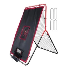 Baseball & Softball Rebounder Net – 2-In-1 Switch Hitter Pitch Trainer. 3 Zones With Varying Rebound Angles. Durable Steel Frame + UV-Resistant PE Net. Lightweight 7.3 Lbs. For Fielding/Throwing Practice - 3 X 4.5 Ft - View 9