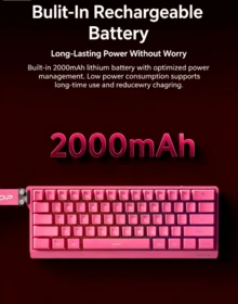 EWEADN F61 Wireless Mechanical Feel FPS Gaming Keyboard, Three-Mode, Compact And Portable - View 5