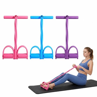 Multi-Functional Pedal Resistance Band Trainer - Portable Home Fitness Equipment, Full Body Workout Exerciser For Sit-Ups, Yoga, Abdominal & Muscle Training