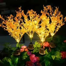 LED 太陽能麥穗燈，戶外景觀燈，麥穗燈，IP44 防水等級，草坪燈，花園裝飾，光感器，安裝簡單，適用於庭院、花園、小徑、門廊、豐收節、派對、婚禮 - 油菜花 - 查看 1