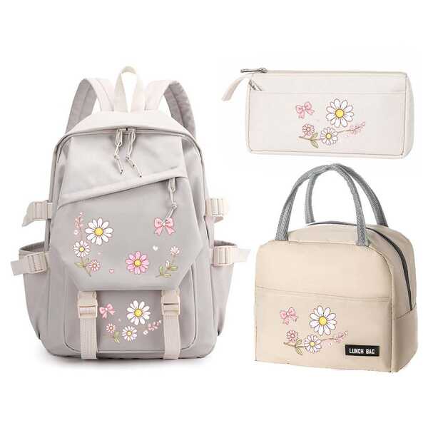 New Fashionable Large-Capacity Back-To-School Backpack Set, College Student School Bag.Multi-Functional Organizer,Back To School Supplies Essentials