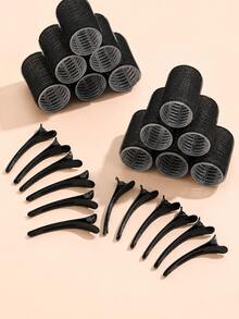 4/12/18/24/36pcs Super Large Curling Rollers With Clips, Self-Adhesive Hair Curlers Suitable For Long/Medium/Short Hair & Bangs, DIY Hair Curling Tool, Essential Home Hair Curling Accessory ,Hair Styling Kit ,Hairstyling Set - Multicolor - View 9