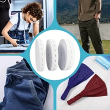 1Set/2Sets Elastic Rope, Used For Sewing, Made Of High Elasticity Knitted Tape, Designed For Tightening Waistband, Equipped With White Buttons, Perfect For Handmade Crafts - Multicolor - View 8