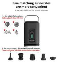 Portable Rechargeable Air Pump, 3-In-1 Inflator & Deflator Pump, LED Light, 5 Nozzles, USB Charging, ABS Material, Camping Essential - Many - View 13