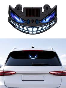 Luz LED de Ojo de Diablo para Ventana de Coche Alimentada por Energía Solar, Nuevo Ojo de Coche LED Dinámico 2026, Luz de Atmósfera Dinámica para Parabrisas de Ojo de Diablo, Con Sensor de Vibración y Luz, Recargable por USB-C, 5 Modos, Instalación con Ventosa - condujo - Ver 13
