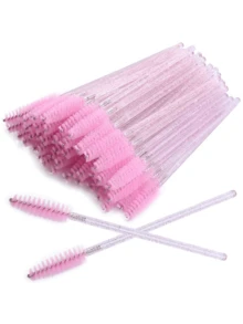 50/100pcs Eyelash Brushes, Suitable For Eyelash Extensions, Eyebrows And Makeup, Crystal Color, 7 Colors Available (Colorful) - Multicolor - View 17