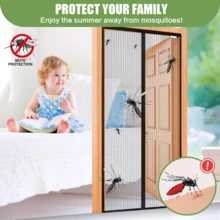 Magnetic Mosquito Net Door Curtain, Hands Free Mesh Screen Door, Anti Insect Bug Protection Curtain For Home Patio Balcony Bedroom Easy Install - Magnetic Door Curtain - View 2