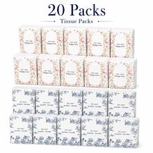20/10/5/1 Pack Mini Floral Pocket Tissues, 3-Ply Soft Unscented Travel Tissue Packs, Natural Wood Pulp Portable Facial Tissues, Suitable For Weddings, Parties, Wallets, Handbags, Dinners, Outdoor Travel And Daily Use - A - View 10