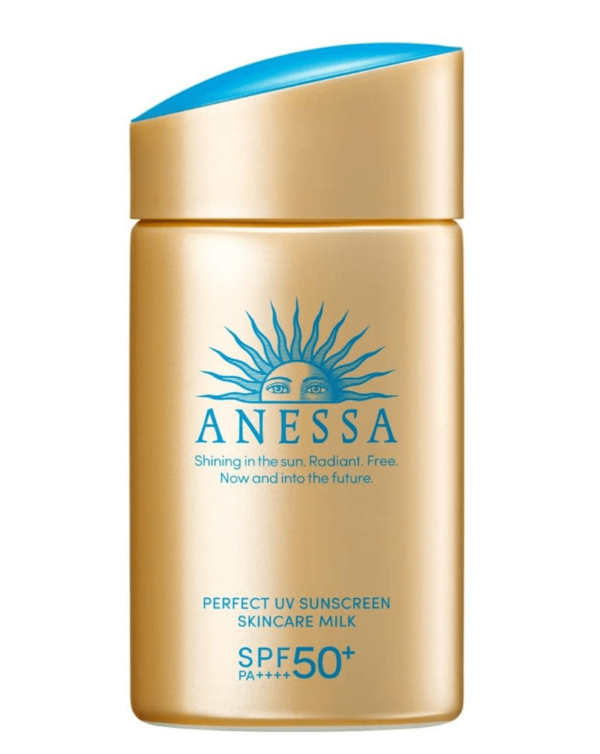 ANESSA Perfect UV Sunscreen Skincare Milk SPF50+ PA++++ 60ml,Fast Film Formation, Makeup Base, Beach Vacation, Outdoor Swimming & Long Outdoor Shooting Essential,Water Resistant Sweat Resistant, Non‑Greasy Lightweight Sun Lotion, Daily UV Protection
