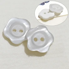 22/33/44/55/66/77/88/99Pcs Flower Shaped White Pearl Buttons, Two-Hole Glossy Shank Buttons, Multi-Color Shell Buttons For DIY Sewing Clothes, Shirts, Dresses, Crafts, Scrapbooking Decoration - Multicolor - View 8