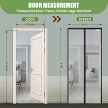 Magnetic Mosquito Net Door Curtain, Hands Free Mesh Screen Door, Anti Insect Bug Protection Curtain For Home Patio Balcony Bedroom Easy Install - Magnetic Door Curtain - View 3