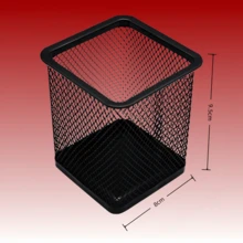 New Luxury Minimalist Office Desk Metal Pen Holder, Simple Iron Mesh Pen Cup, Student Stationery Metal Mesh Iron Art Desktop Storage Bucket - Pen Holder - View 5