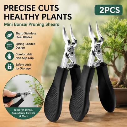 2pcs Small Plant Potted Pruning Pliers, Leaf And Branch Scissors, Super-Sharp Fine Potted Beauty Tools, Plant Cutting Pliers, Mini Multifunctional Pruning Branch Scissors.