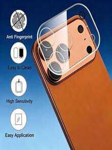 3Pcs HD Lens Glass Film 9H Hardness Full Coverage Explosion-Proof Scratch Resistant Camera Protective Film Compatible With IPhone 18 17 Pro Max Bubble Free Automatic Suction Lens Protection - Clear - View 9