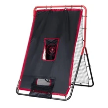 Baseball & Softball Rebounder Net – 2-In-1 Switch Hitter Pitch Trainer. 3 Zones With Varying Rebound Angles. Durable Steel Frame + UV-Resistant PE Net. Lightweight 7.3 Lbs. For Fielding/Throwing Practice - 3 X 4.5 Ft - View 10