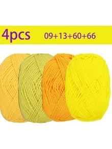 EDCUEBE7 4pcs/Approx. 200g Yarn. Mixed Color Handmade Crochet Yarn Set, Soft And Comfortable Knitting Yarn, Multi-Purpose Suitable For Crochet Wallets, Clothes, Carpets And Other Projects, Suitable For DIY Valentine's Day Gifts, Making Wallets, Handbags And Other Sewing Supplies (Random Packaging) - 4 50G - View 11
