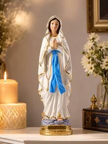 1 pièce Statue de la Vierge Marie, figurine religieuse catholique élégante, ornement en résine vintage, décoration chrétienne pour la maison, convient pour le salon, la chambre, le coin de prière - Plusieurs styles - Voir 9