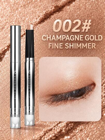 voodoo city 2-In-1 Glitter Eyeshadow Stick, Dual-Ended Cream Eyeshadow Pencil With Built-In Blending Tip, Long-Lasting Shimmer Eye Makeup, Suitable For Daily Elegant Looks, Dates, Parties And Travel