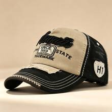 1pc Letter-Stitched Baseball Cap Made Of Breathable Material, Suitable For Outdoor Activities. It Has An Adjustable Design And Is Suitable For - Multicolor - View 3