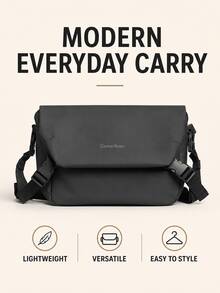 NYXIA Minimalist Men's Crossbody Bag, Large Capacity Shoulder Bag, Fashionable Men's Chest Bag, Portable Flap Commuter Bag, Suitable For Daily Commute - Multicolor - View 6