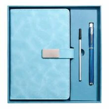 Luxury A5 Notebook And Pen Gift Set (With Gift Bag); PU Leather Notebook With Metal Clasp; Premium Writing Notebook Set Suitable For Work, Study, Travel, And Personal Planning. - Set - View 7