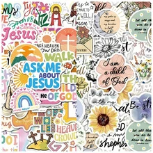 50/100pcs Bible Verse Stickers, Cartoon Graffiti Decorative Stickers, Suitable For Laptop, Water Bottle, Luggage, Helmet, Skateboard, Stationery, Motorcycle - A - View 11