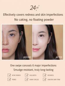 NOVO Foundation Cair Halus dan Lembut, Tekstur Krim Ultra Halus, Menutupi Kulit Kusam dan Kemerahan, Kilau Matte Alami, Meratakan Warna Kulit, Mengontrol Minyak, Tidak Mengoksidasi Sepanjang Hari, Riasan Wajah Sehari-hari - 01# Warna kulit cerah - View 2