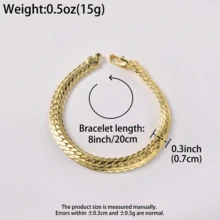 Vintage Minimalist 18K Copper Gold Plated 750 Italian Braided Bracelet, Unisex, Suitable For Daily And Party Wear, Fashionable Layering Accessory - Gold - View 11