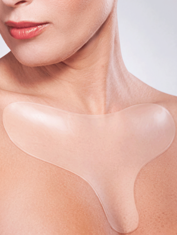 Almohadillas de silicona reutilizables transparentes y suaves para el pecho, almohadillas de cuidado de la piel facial para el pecho, herramienta de belleza y cuidado personal, almohadillas autoadhesivas para el pecho de uso nocturno, herramienta de suavizado de belleza y personal, accesorio de cuidado de la piel diario, almohadillas de belleza