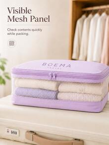 Travel Compression Storage Bag, Breathable Mesh Venting Design, Underwear Socks Clothing Luggage Organizer Storage Bag - Multicolor - View 3