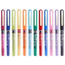 12pcs/16pcs/24pcs 12 Colors Liquid Gel Pens, Colorful Ink Ballpoint Pens For Drawing, Doodling And Office Use - Sets - View 3
