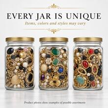 Golden Hour Floral Charm Mystery Jewelry Storage Jar Gift Set 15pc T9070 - Multicolor - View 4