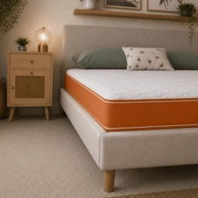 eXtreme Comfort Hybrid Memory Foam Spring Mattress 7 Inch Quilted - Springs Support With Memory Foam Comfort Layer And Breathable Soft CoolTouch Top Cover - 橘色 - 查看 5