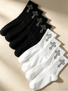 1/5/10/20 Pairs Men's Mid-Calf Socks, Business Casual, Comfortable, Moisture-Wicking, Breathable, Solid Color, Neutral - Multicolor - View 1