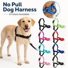 BVEOYPET 1pc Adjustable Anti-Pull Dog Harness, Front-Clip Nylon Pet Vest With Quick-Release Buckle And Metal D-Ring, Lightweight Dog Walking Training Harness, Suitable For Small, Medium And Large Dogs, 8 Colors Available - Multicolor - View 5