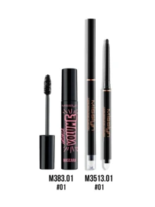 MISSLYN-1pc Black Volumizing Mascara & Cream Eyeliner Set, High Pigment Smooth Cream Texture, No Clumping, Volumizing & Shaping Effect, Long-Lasting Color, Define Lashes, Brand Cosmetics, Suitable For Women And Girls, Back To School Gift, Daily Eye Makeup, Matte - #01 - View 6