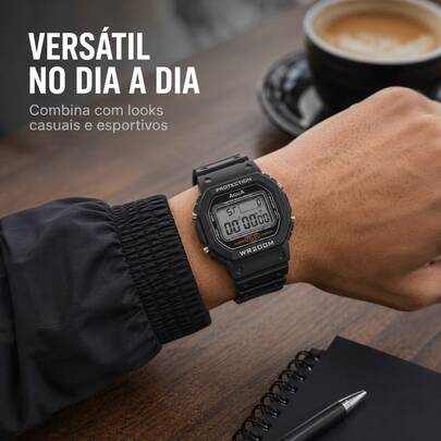 Relógio Digital Esportivo Unissex com Pulseira Preta Ajustável, Display Digital em Estilo Retrô, Acessório Casual para Uso Diário, Academia, Caminhada e Atividades ao Ar Livre