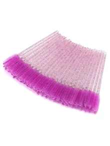 50/100pcs Eyelash Brushes, Suitable For Eyelash Extensions, Eyebrows And Makeup, Crystal Color, 7 Colors Available (Colorful) - Multicolor - View 13
