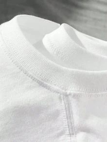 Printed Short-Sleeved T-Shirt With Round Neck, Casual Top For Spring/Summer, Women's Clothing. - 白色 1 - 查看 4