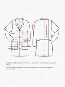 White Apron For Girls, School, Laboratory, Long Sleeve - Blanco - Ver 5