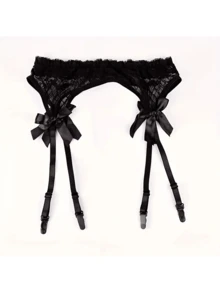1 chiếc đai garter ren nơ mỏng gợi cảm, quyến rũ - Nhiều màu - Xem 7