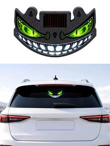 Luz LED de Ojo de Diablo para Ventana de Coche Alimentada por Energía Solar, Nuevo Ojo de Coche LED Dinámico 2026, Luz de Atmósfera Dinámica para Parabrisas de Ojo de Diablo, Con Sensor de Vibración y Luz, Recargable por USB-C, 5 Modos, Instalación con Ventosa - condujo - Ver 14