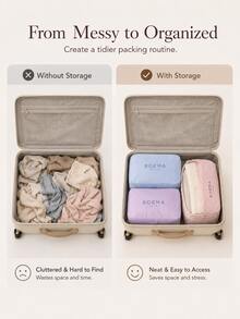 Travel Compression Storage Bag, Breathable Mesh Venting Design, Underwear Socks Clothing Luggage Organizer Storage Bag - Multicolor - View 10
