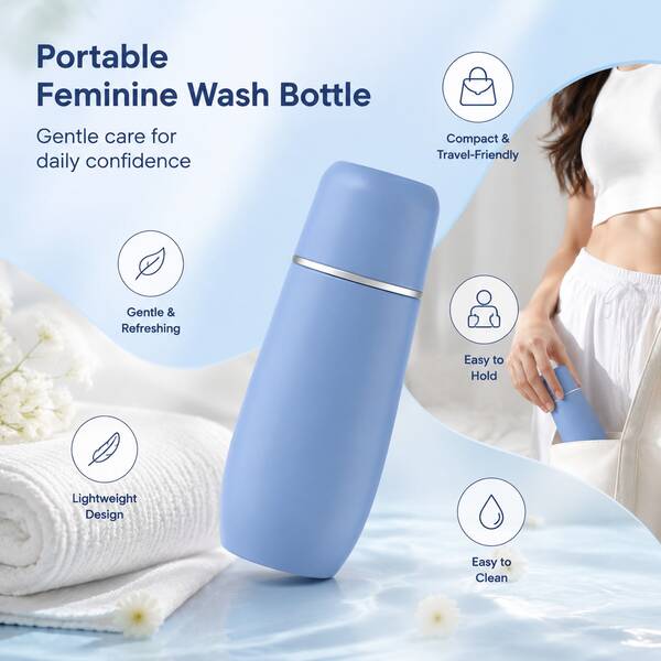 Portable Peri Bottle 400ml Female Cleansing Bottle Handheld Intimate Wash Bottle PP Adjustable Nozzle Travel Postpartum Baby Care Hygiene
