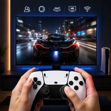 4K Gaming Console, Portable Video Game Console, 23 Classic Emulators, 20,000+ Built-In Games, Mini HD USB Video Game Console For TV - White - View 4
