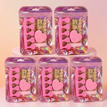 YBJK Kit Persiapan Kuku 5-in-1: Lem Jelly, Buffer Pink, Kikir Kuku, Pemisah Jari Kaki & Stik Kutikula, Set Manikur DIY Portabel untuk Kuku Tempel. - Berwarna merah muda - View 10